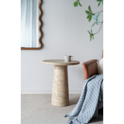 Table d'appoint ronde 22 pi x 22 po x 25,5 po avec base piédestal