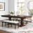 Rackey Walnut Wood 96" Extendable Dining Table