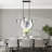 6 Light Black Large Linear Chandelier With Brushed Nickel Accents