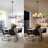 6 - Light Dimmable Classic / Traditional Chandelier with Fabric Shades-1751067663