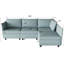 Canapé-lit modulaire avec rangement, tissu en chenille bleu antique, 4, profondeur 96,69 po, largeur 62,57 po, hauteur 31,97 po, capacité de poids de 184,4 lb-121077491