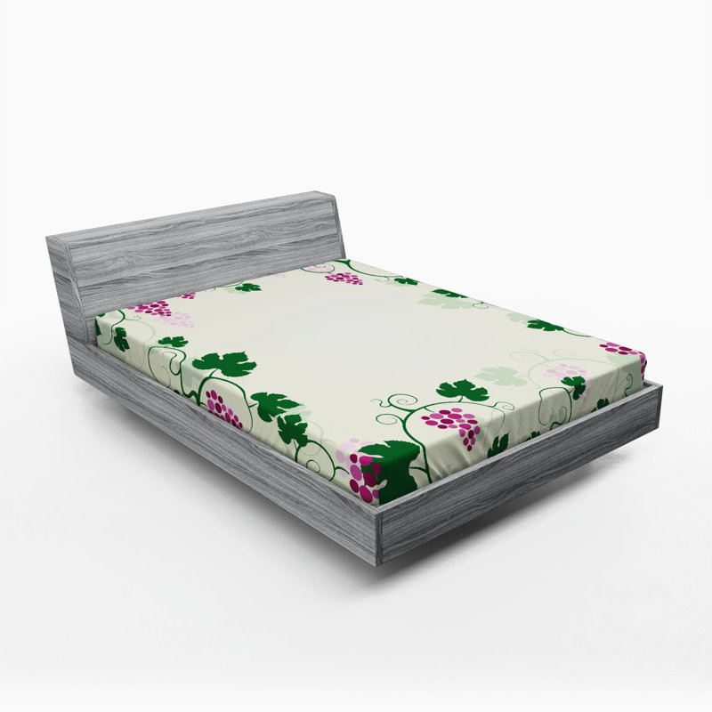 Microfiber Floral Fitted Sheet, Full Fitted Sheet