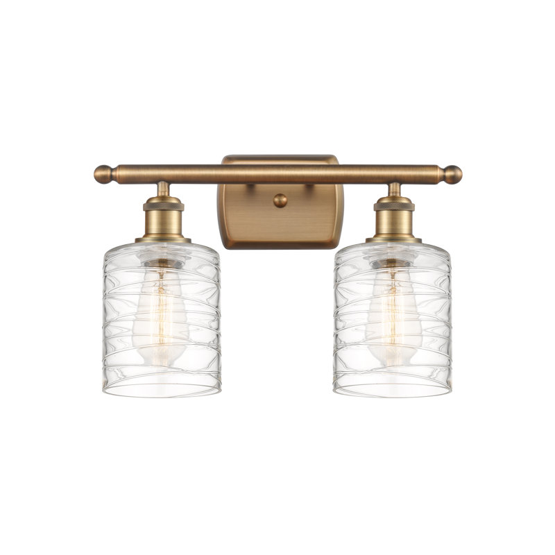 Éclairage pour salle de bain à intensité variable 2 lumières Leilani, Ampoule incandescente rétro de 60 watts, Mercure