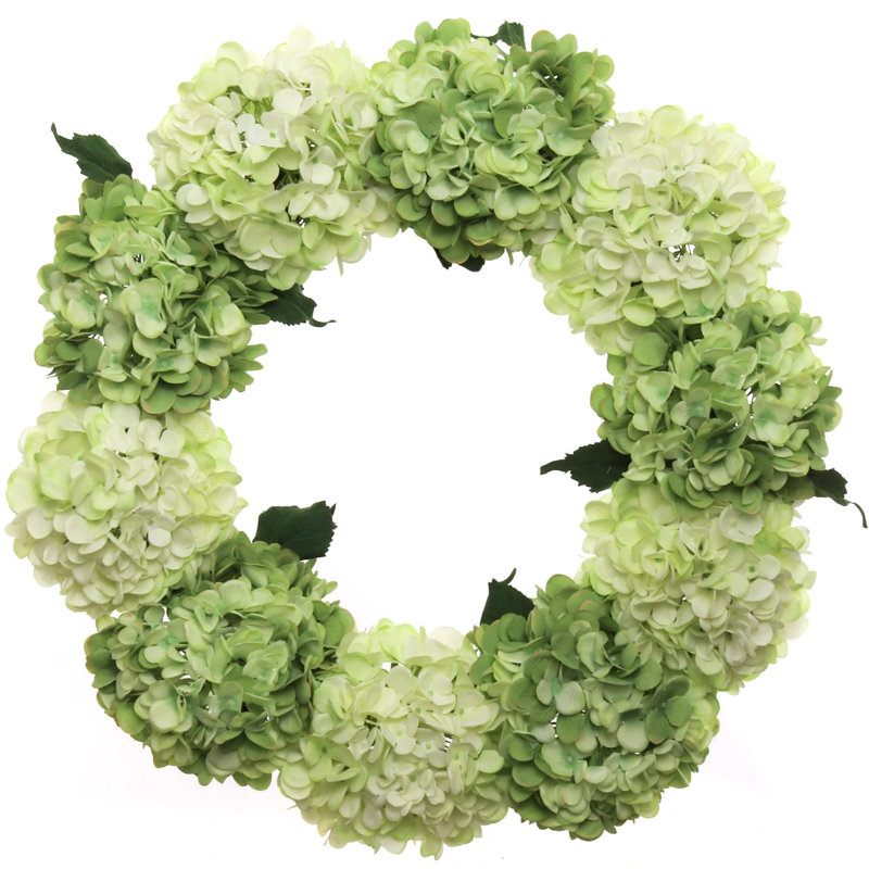 4pc 24" Magenta Green Hydrangea Wreath