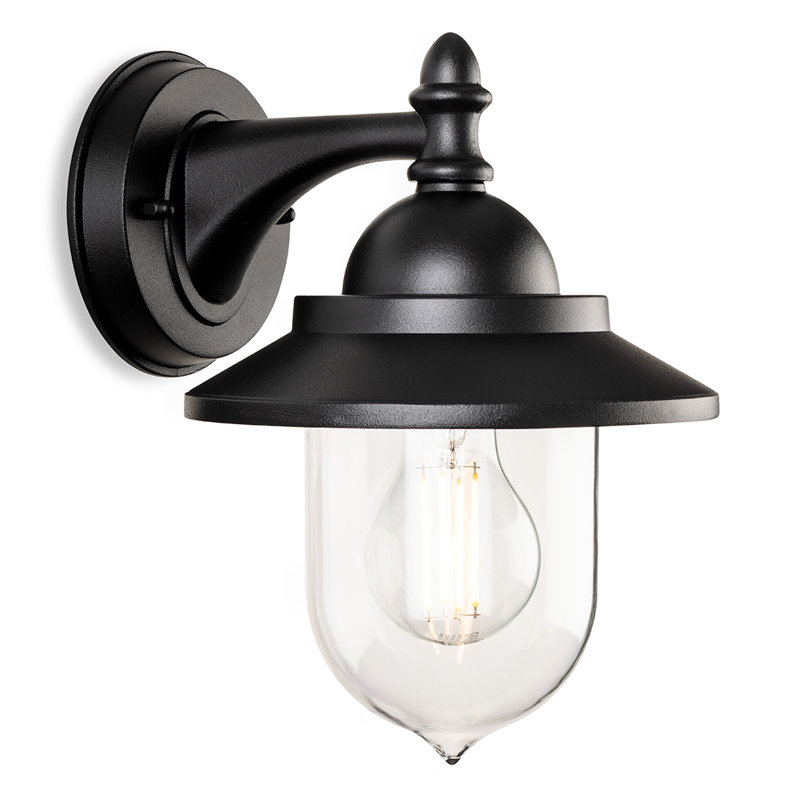 Black 24cm H Outdoor Barn Light