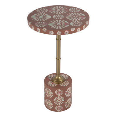 Lazarick 14 in. W Round Iron Side Table