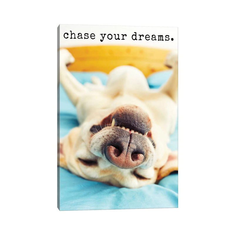 Chase Dreams - Realistic by Dog Is Good And Cat Is Good - Wrapped Canvas Gallery-Wrapped Canvas Giclée