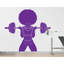 «Girl in Gym», autocollant mural, pouvoir, remise en forme, femmes, squat, décoration, entraînement, vinyle, autocollants muraux, chambre à coucher, 265DRE-1411712640-1411712651