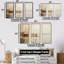 «Abstract Beige Brown Road Collage III», ensemble d'art mural abstrait-107745280-107745285