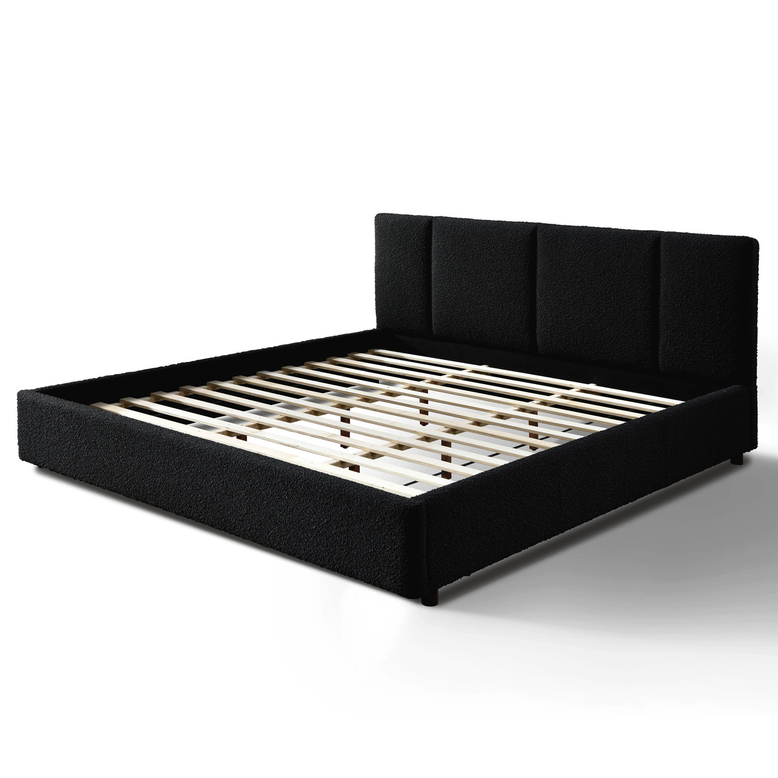 Ruthie Upholstered Bed, King, Black