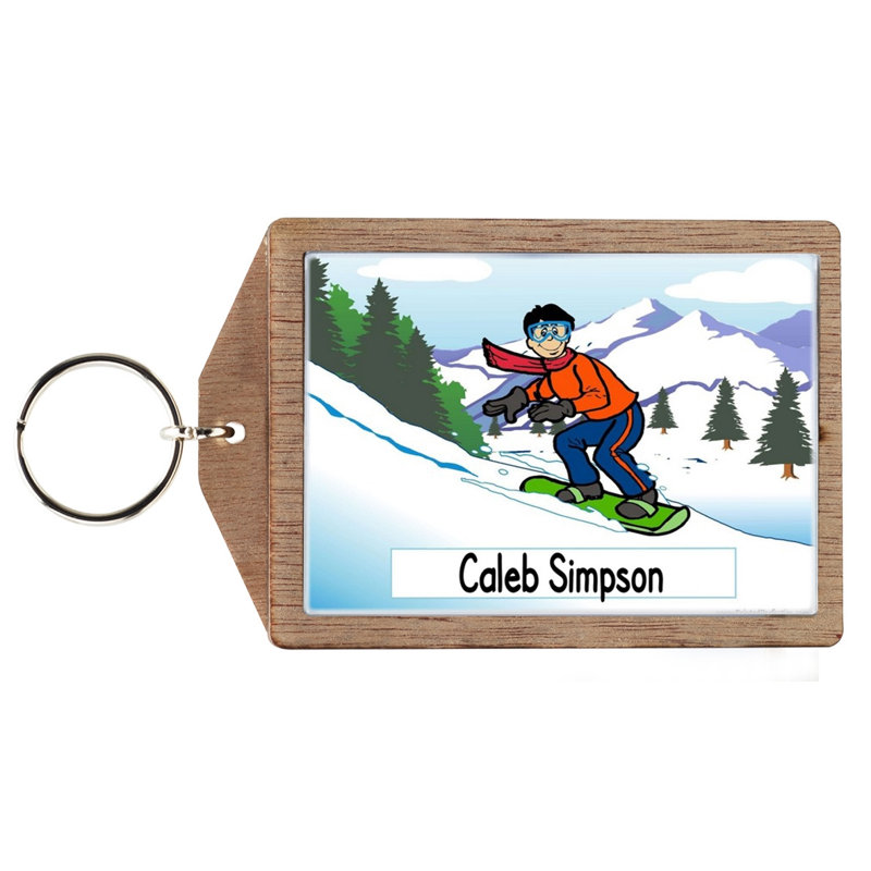 Snowboard personnalisé - Porte-clés mâle