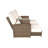 Harker 82cm Long Reclining Double Chaise with Cushions and Table