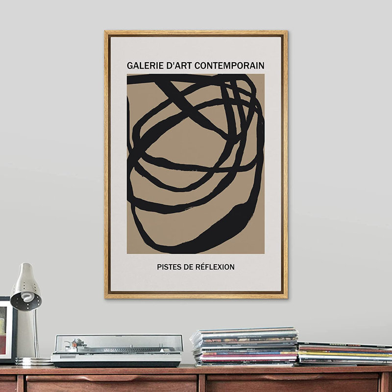 «Paint Strokes Classic Vintage Illustration - Floater Frame», impression sur toile, H 24 po x l 16 po x P 1,5 po