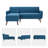 80" Mid Century Modern L Chaise Longue 2 Piece Upholstered Sectional Sofa with Storage Function-584731589