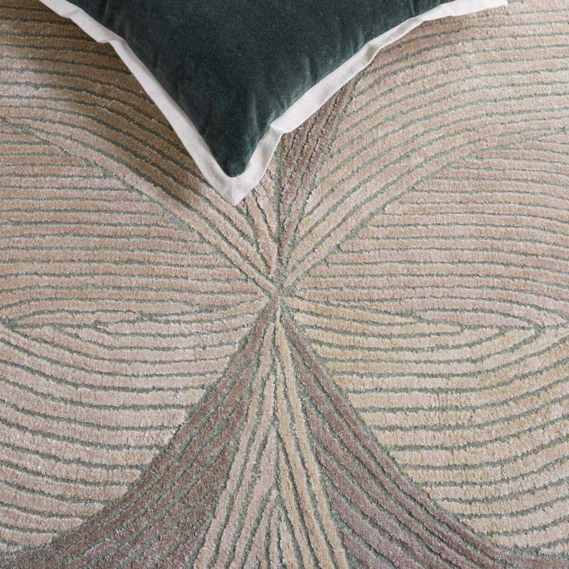 Tapis d'intérieur abstrait en laine, coton et laine touffetée à la main Fifth Avenue, Oval 6 pi x 9 pi