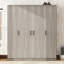 Armoire 4 portes avec 1 tiroir, gris