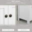 Pedestal Under Sink Storage Cabinet with Double Doors 60*30*60 cm Engineered Wood 1 Piece Bathroom Vanity Base White with Open Shelf