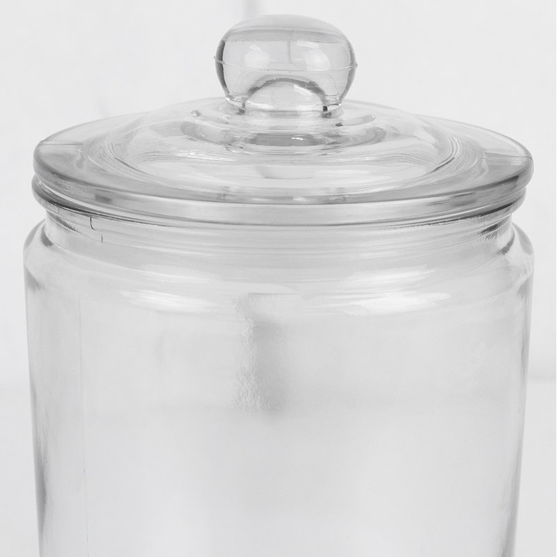Glass Jar, 9" H x 6" W x 6" D