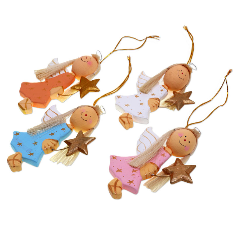 Figurine suspendue ange avec étoile