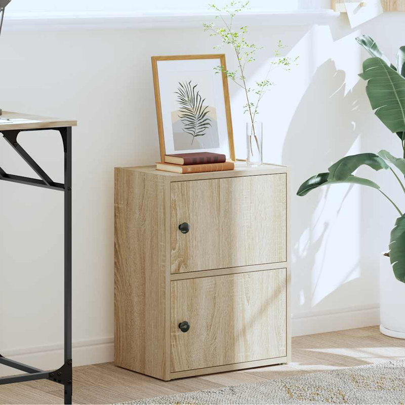 Shanetra 40cm W Bookcase, Sonoma Oak, (2 Shelves) 52cmH x 40cmW x 24cmD