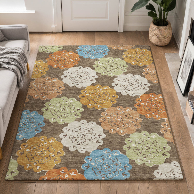 Tapis décontracté de qualité supérieure Mayfield AMF2353, Chocolat, 5 pi x 7 pi 6 po