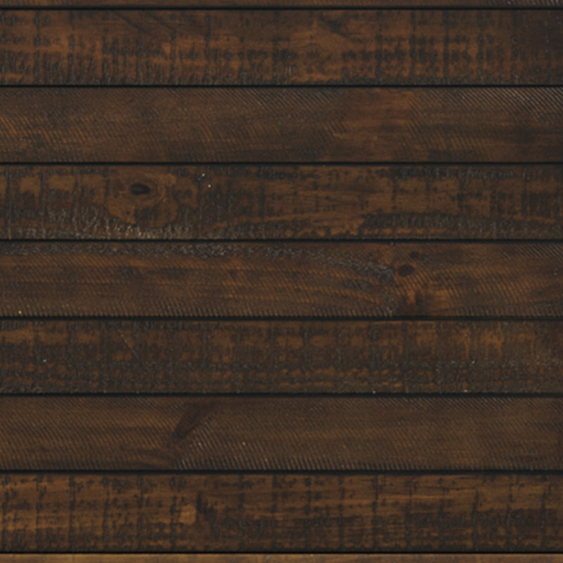 Detarius Solid Wood Camelback Platform Bed, Queen, Dark Walnut
