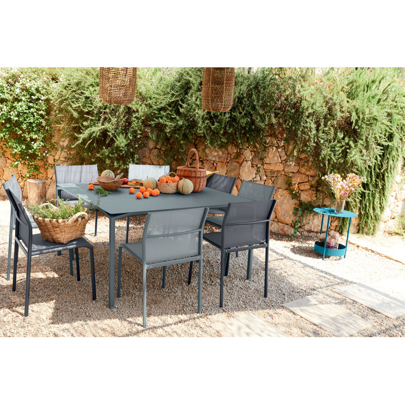 Cadiz Outdoor Dining Side Chair, Storm Gray, 4