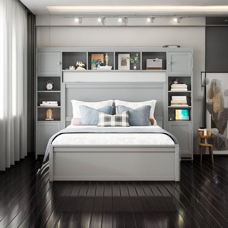 Rictoria Bed, Queen, Gray