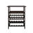 Mohad 18 - Bottle Solid Wood Wine Bottle Rack in Black and Brown