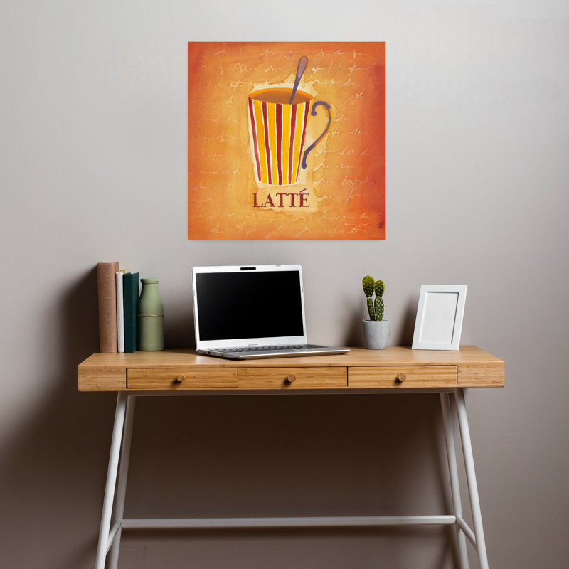Latte Abstract Contemporary Wall Art, 18" H x 18" W