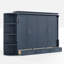 Lit plateforme double pleine grandeur avec tablette, armoires latérales et tiroirs, cadre de lit Space Saver, bleu-1954714178-1954714179