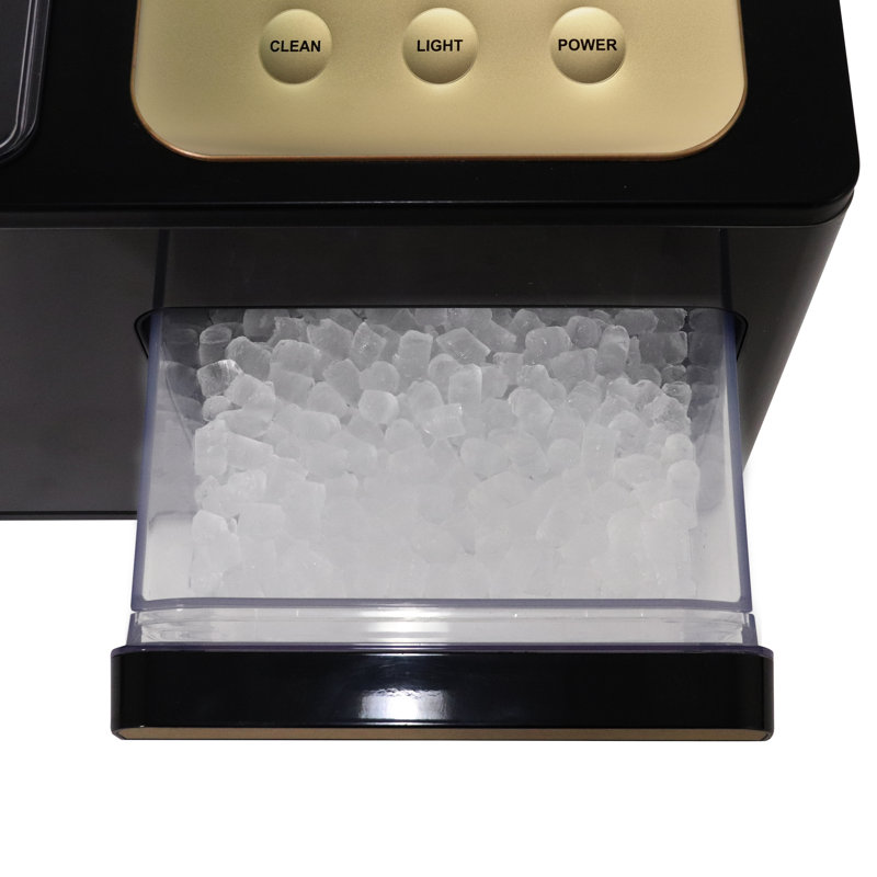Whynter SonicSnö Countertop Nugget Ice Maker 40lbs/24hrs Chewable Pebble/Sonic Type Ice, Gold/Black