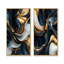 Marbre captivant doré et noir I - ensemble d'art mural abstrait vagues modernes 2 pièces-585308740-585308747-585308748