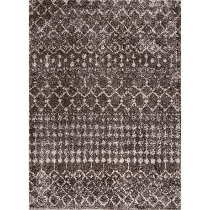 Mirando Shag Light Brown Area Rug, Rectangle 9' x 12'