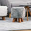 Adeline 33cm Wide Round Solid Colour Standard Ottoman-36299926
