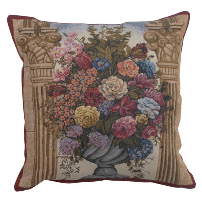  Floral in Arch Cotton Pillow Cover