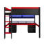 Lit mezzanine avec lumières DEL multicolores et bureau de jeu intégré-935161670