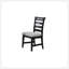 Chaises de salle à manger modernes 2 pièces avec structure de dossier en échelle, siège rembourré et fabrication en bois d'hévéa durable pour la cuisine et la salle à manger