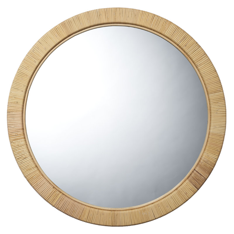 Miroir rond en rotin Fletch