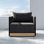 Clifton Lounge Chair In Peppercorn Fabric