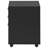 Black Laminate Rolling File Container, For Neat Office Organization Cabinet In Laminate, With Adequate Storage Drawers