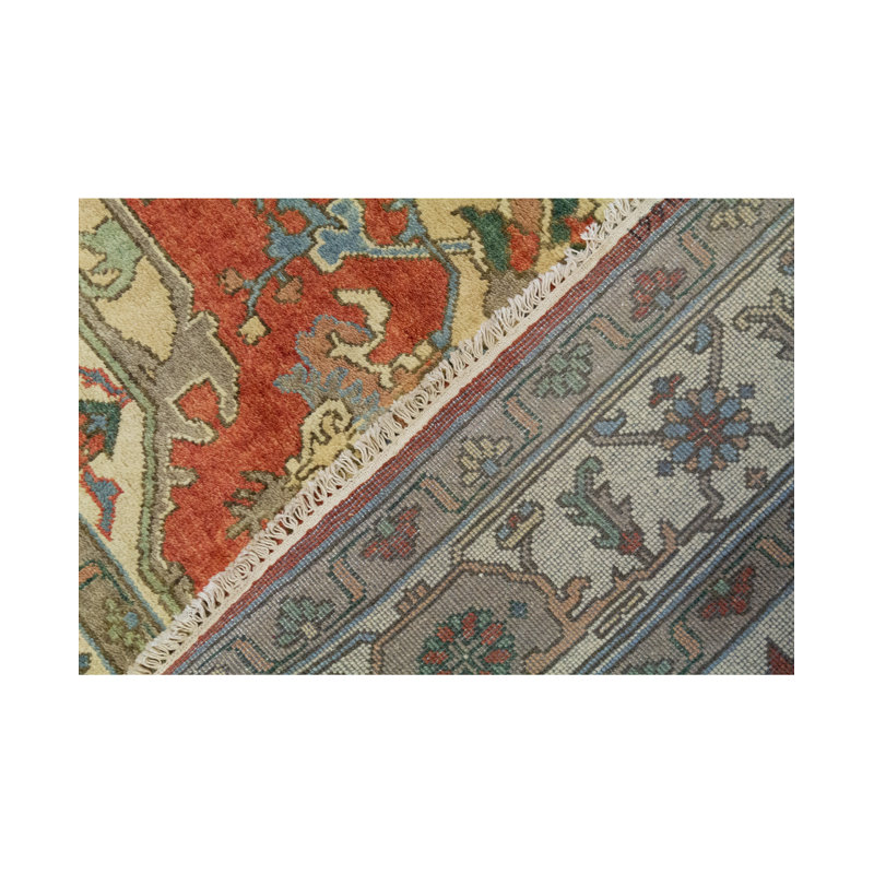 Heriz Wool Oriental Area Rug