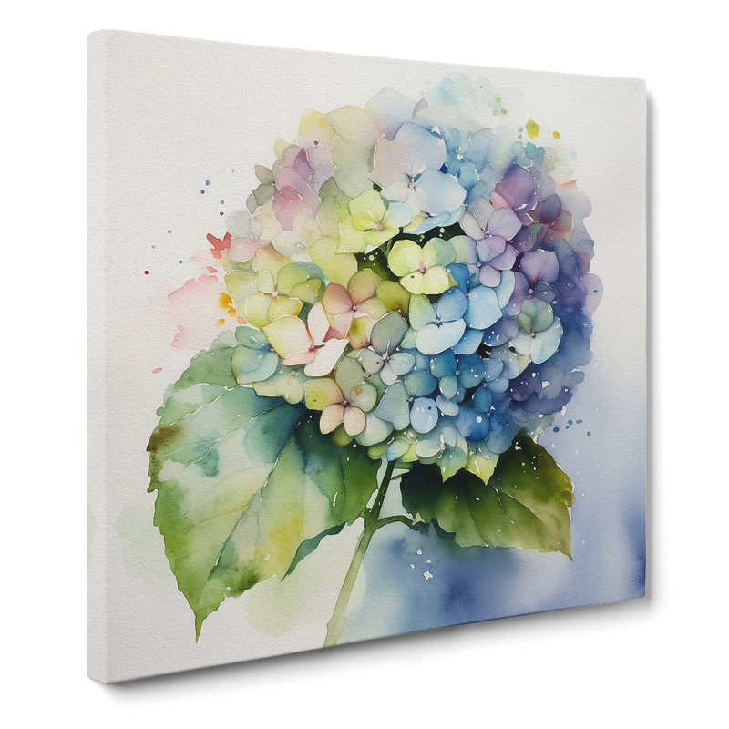Hydrangea Watercolour No.4 - Wrapped Canvas