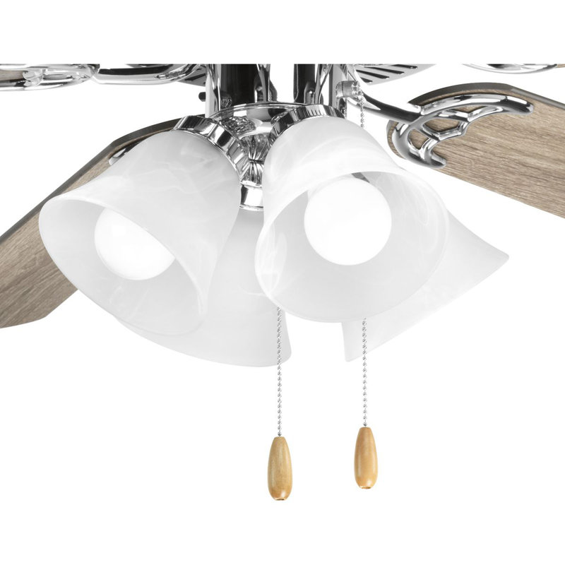 Ensemble de 4 lumières pour ventilateur de plafond universel à 4 lumières, Chrome poli