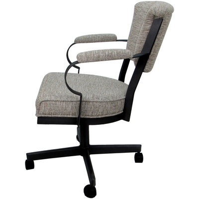 Magaw Swivel Metal Caster Dining Chair