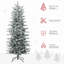 Grand arbre de Noël artificiel pré-éclairé avec 636 branches enneigées, 250 lumières claires jaunes chaudes, ouverture automatique, ampoule supplémentaire-1048174998