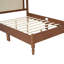 Lit plateforme en bois de pin avec tête de lit en rotin-1055087070-1055087071