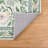 Green Floral Machine Washable Area Rug with Non-Slip Backing-1896119428