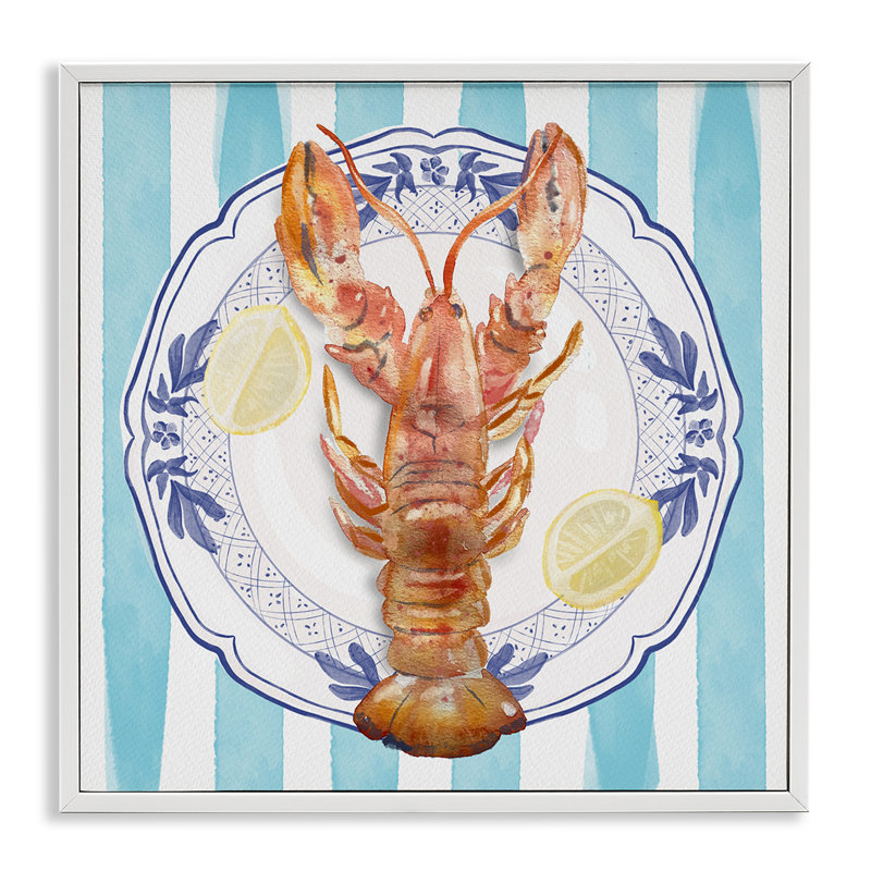 Giclée de fruits de mer à homard, estampe numérique, design par Christie Adams, H 17 po x l 17 po