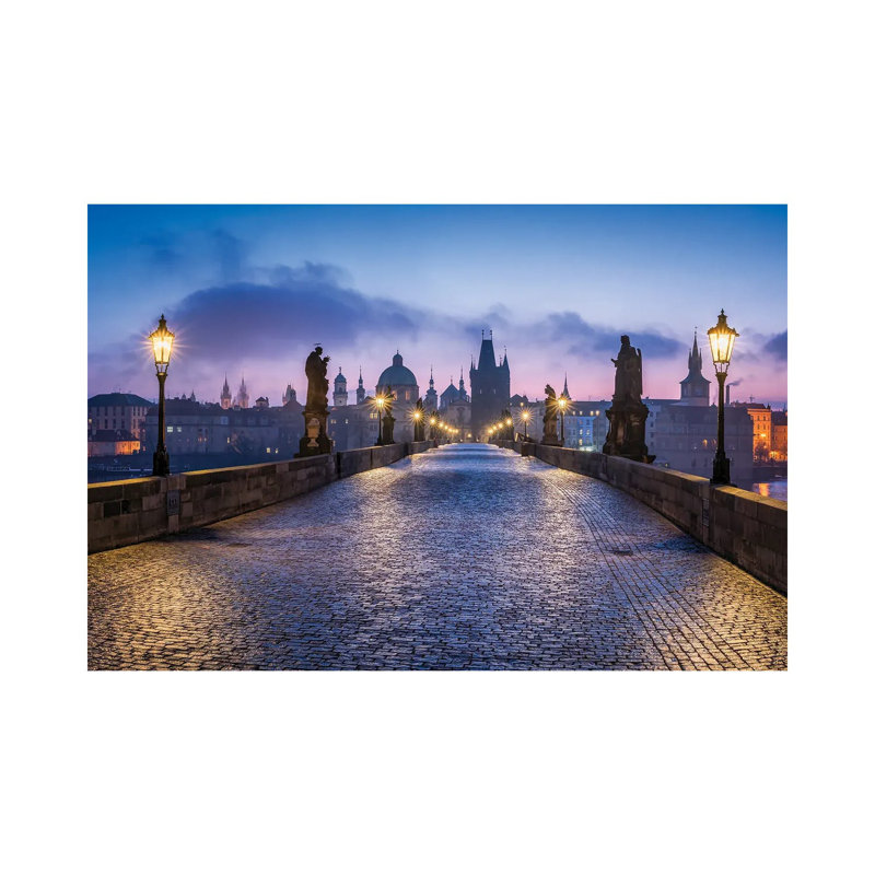 Pont Charles à Prague, République tchèque, H 40 po x l 60 po x P 1,5 po